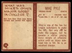 1967 Philadelphia #34 Mike Pyle Back Thumbnail