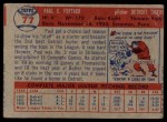 1957 Topps #77 Paul Foytack Back Thumbnail