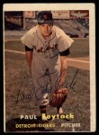 1957 Topps #77 Paul Foytack Front Thumbnail