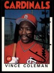 1986 Topps #370 Vince Coleman Front Thumbnail