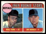1969 Topps #376 - Mike Fiore / Jim Rooker Royals Rookies Front Thumbnail