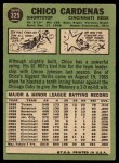1967 Topps #325 Leo 'Chico' Cardenas Back Thumbnail