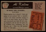 1955 Bowman #23 Al Kaline Back Thumbnail