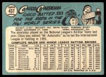 1965 Topps #437 Leo 'Chico' Cardenas Back Thumbnail