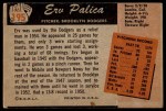 1955 Bowman #195 xTR Erv Palica Back Thumbnail
