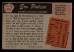 1955 Bowman #195 xTR Erv Palica Back Thumbnail