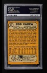 1968 Topps #80 Rod Carew Back Thumbnail