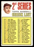 1967 Topps #103 DOT - Mickey Mantle Checklist 2 Front Thumbnail