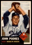 1953 Topps #263 Johnny Podres Front Thumbnail