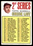 1967 Topps #103 DOT - Mickey Mantle Checklist 2 Front Thumbnail