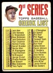 1967 Topps #103 xDOT - Mickey Mantle Checklist 2 Front Thumbnail