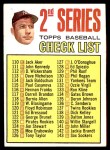 1967 Topps #103 DOT - Mickey Mantle Checklist 2 Front Thumbnail