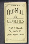 1910 T210-3 Old Mill Texas League Walsh Back Thumbnail