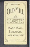 1910 T210-3 Old Mill Texas League Bennett Back Thumbnail