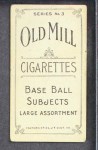 1910 T210-3 Old Mill Texas League Billiard Back Thumbnail