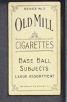 1910 T210-3 Old Mill Texas League Jolley Back Thumbnail