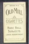 1910 T210-3 Old Mill Texas League Gear Back Thumbnail