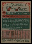 1973 Topps #60 Bob Love Back Thumbnail