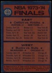 1974 Topps #163 NBA Finals Back Thumbnail