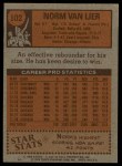 1978 Topps #102 Norm Van Lier Back Thumbnail