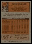 1978 Topps #102 Norm Van Lier Back Thumbnail