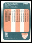 1988 Fleer #15 Dave Corzine Back Thumbnail