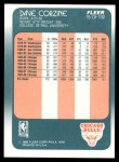 1988 Fleer #15 Dave Corzine Back Thumbnail