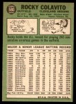 1967 Topps #580 Rocky Colavito Back Thumbnail