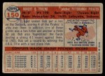 1957 Topps #150 Bob Friend Back Thumbnail