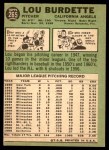 1967 Topps #265 Lew Burdette Back Thumbnail