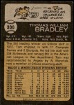 1973 Topps #336 Tom Bradley Back Thumbnail