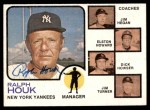 1973 Topps #116 BRN - Ralph Houk / Jim Hegan / Elston Howard / Dick Howser / Jim Turner Yankees Leaders Front Thumbnail
