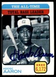 1973 Topps #473 - Hank Aaron All-Time Total Base Leader Front Thumbnail
