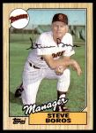 1987 Topps #143 Steve Boros Front Thumbnail