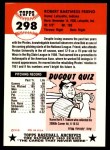 1953 Topps Archives #298 Bob Friend Back Thumbnail