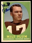 1958 Topps #5 Milt Plum Front Thumbnail