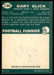 1960 Topps #130 Gary Glick Back Thumbnail