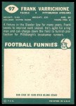 1960 Topps #97 Frank Varrichione Back Thumbnail