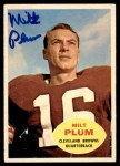 1960 Topps #22 Milt Plum Front Thumbnail