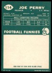 1960 Topps #114 Joe Perry Back Thumbnail