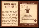 1967 Philadelphia #145 Pittsburgh Steelers Team Back Thumbnail