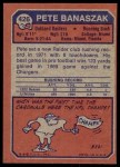 1973 Topps #426 Pete Banaszak Back Thumbnail