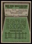 1975 Topps #150 John Brockington Back Thumbnail