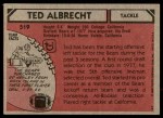 1980 Topps #519 Ted Albrecht Back Thumbnail