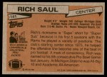 1981 Topps #141 Rich Saul Back Thumbnail