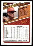 1993 Topps #558 Steve DeBerg Back Thumbnail