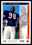 1993 Upper Deck #480 Carl Simpson Back Thumbnail