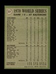 1971 Topps #331 - Brooks Robinson 1970 World Series - Game #5 - B. Robinson Commits Robbery Back Thumbnail