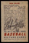 1951 Bowman #30 Bob Feller Back Thumbnail