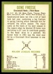 1963 Fleer #33 Gene Freese Back Thumbnail